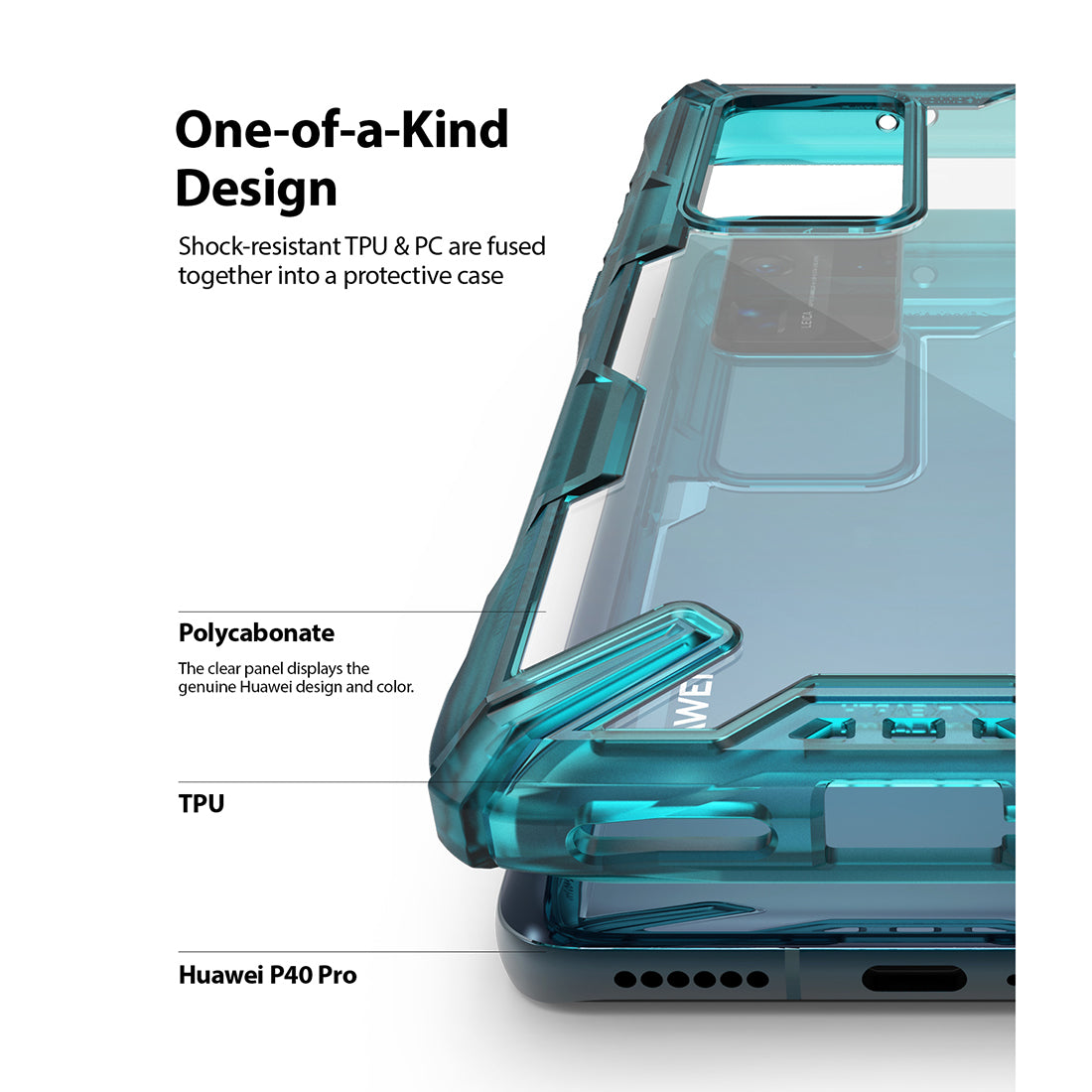 Huawei P40 Pro Ringke Fusion X Case Green