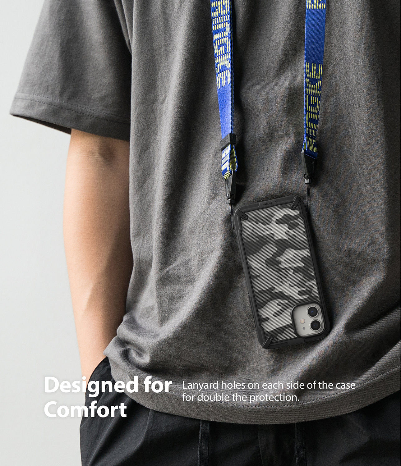 Apple iPhone 12 Mini Ringke Fusion X Case Camo Black