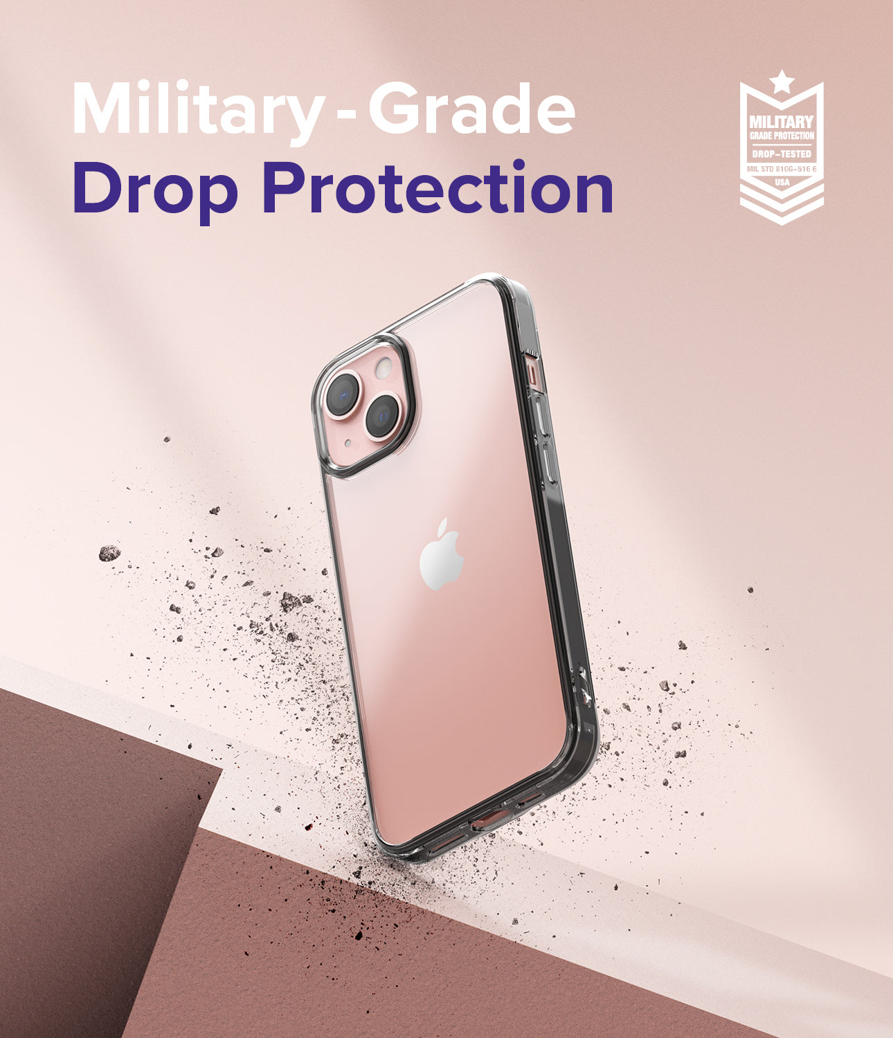 Apple iPhone 13 Case Cover| Fusion Series| Smoke Black