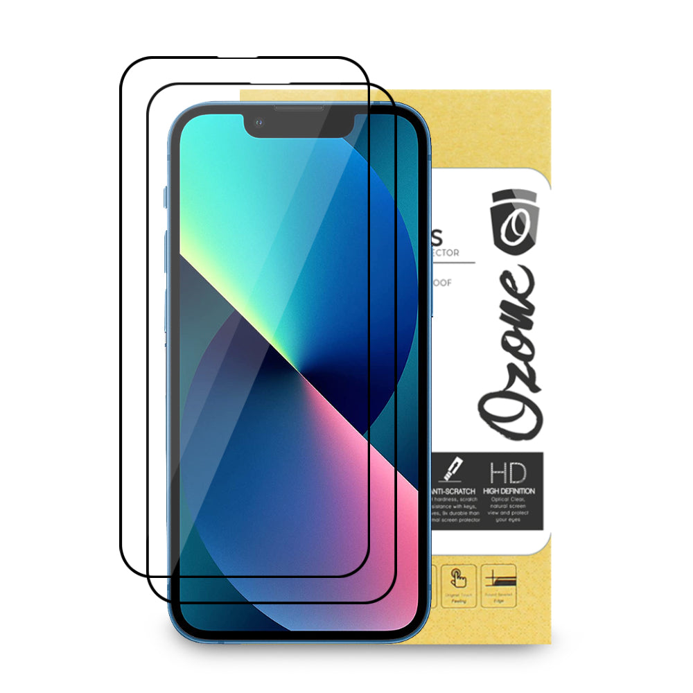 Apple iPhone 13 Mini Screen Protector | Tempered Glass Protector | Black |Pack of 2