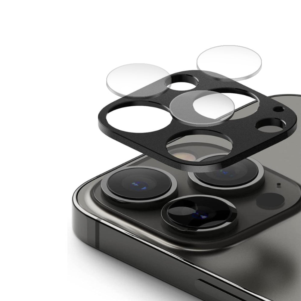 Apple iPhone 13 Pro /Apple iPhone 13 Pro Max Camera Lens Protector| Aluminum Frame Tough Camera Protective with Glass Lens Cover |