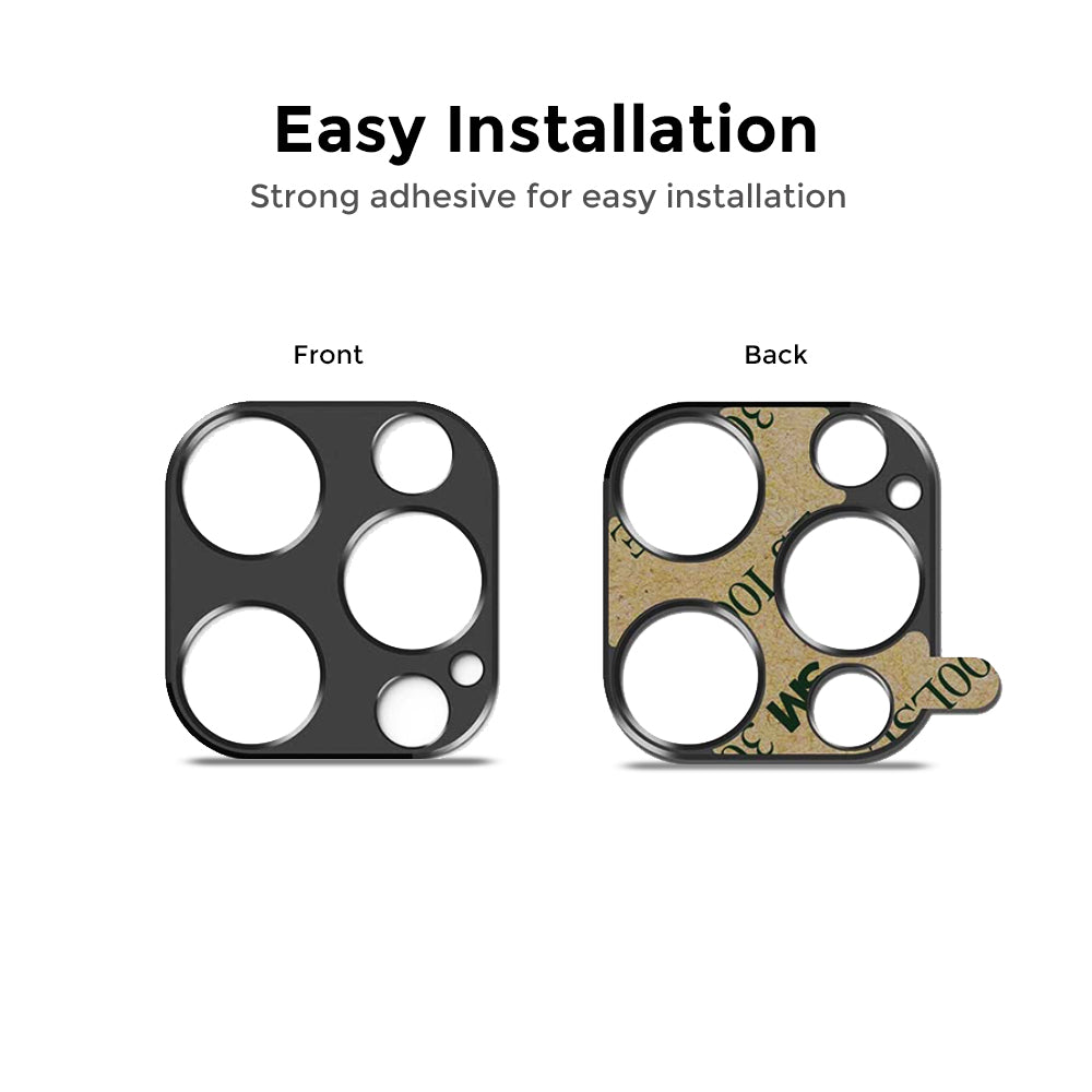 Apple iPhone 13 Pro /Apple iPhone 13 Pro Max Camera Lens Protector| Aluminum Frame Tough Camera Protective with Glass Lens Cover |