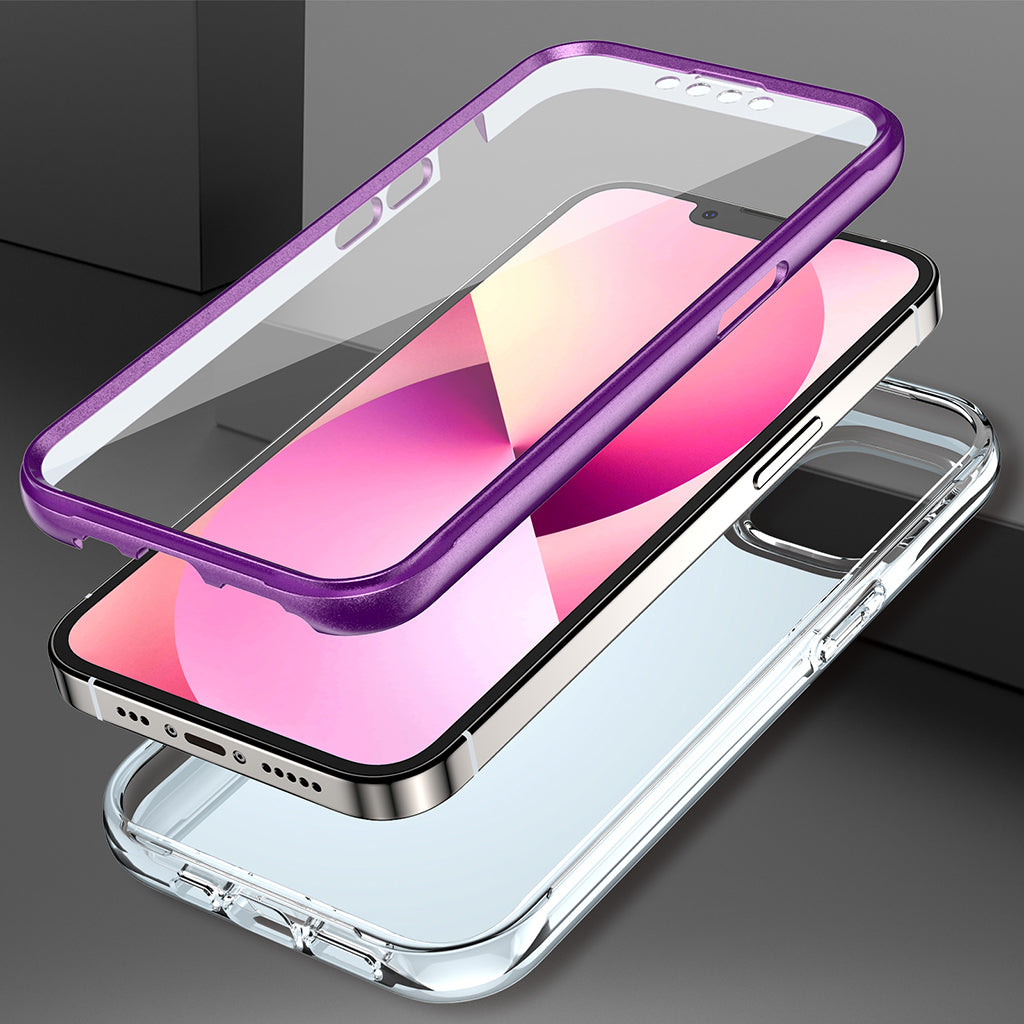 Apple iPhone 13 Pro Case | Marble Shockproof Bumper Stylish Slim Phone Cases | Purple Marble