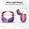 Apple iPhone 13 Pro Max Case+ Air Pods 3rd Generation Case | Marble Shockproof Bumper Stylish Slim Phone Cases |  Purple