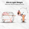 Apple iPhone 13 Pro Case+ Air Pods 3rd Generation Case | Marble Shockproof Bumper Stylish Slim Phone Cases | Pink