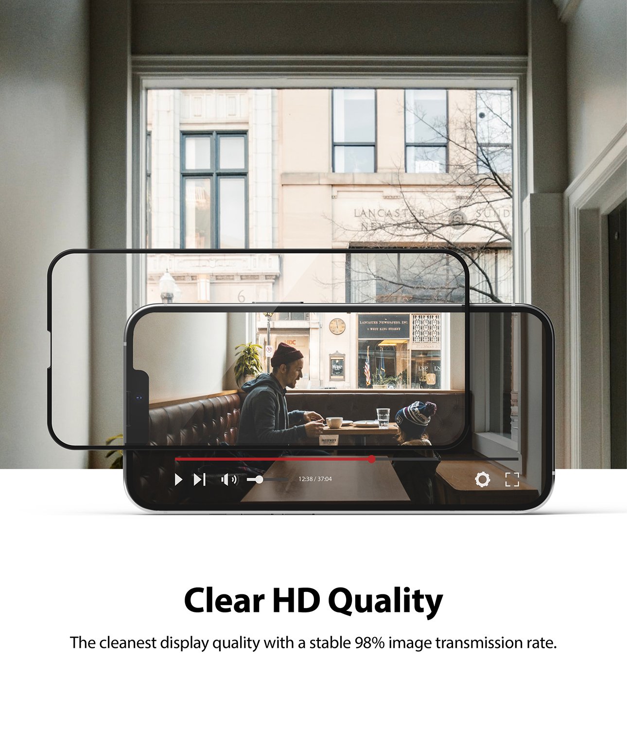 Apple iPhone 14 Plus / 13 Pro Max Screen Protector| Invisible Defender Full Coverage| Black