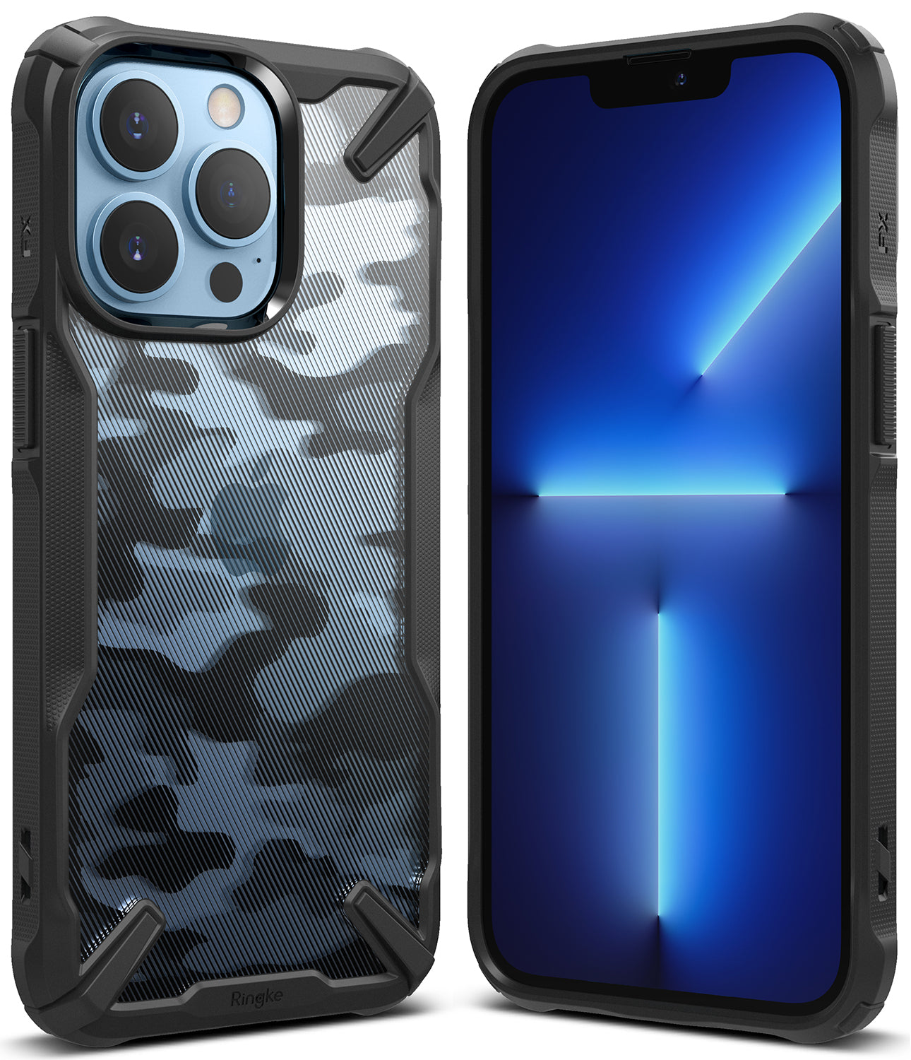 Apple iPhone 13 Pro Max Case Cover| Fusion-X Series| Camo Black