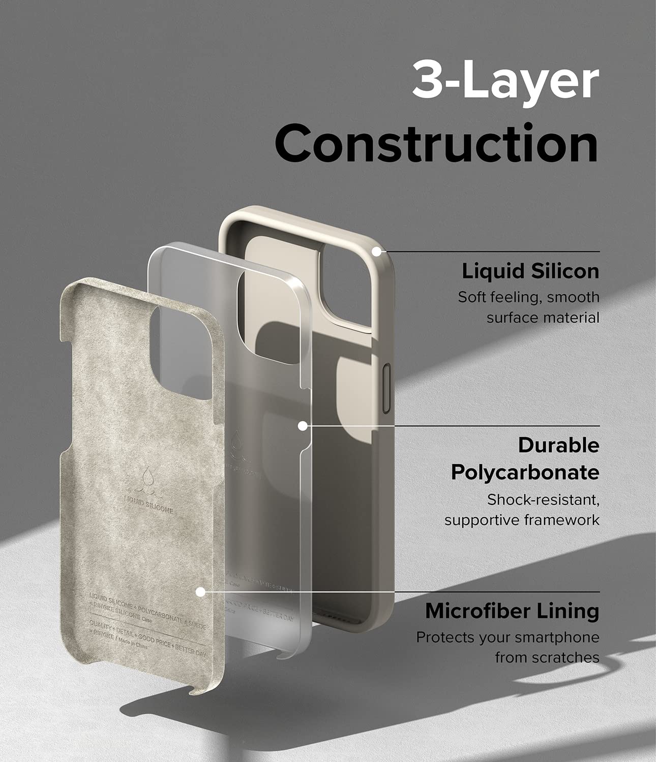 Apple iPhone 14 Case Cover | Silicone Series | Stone