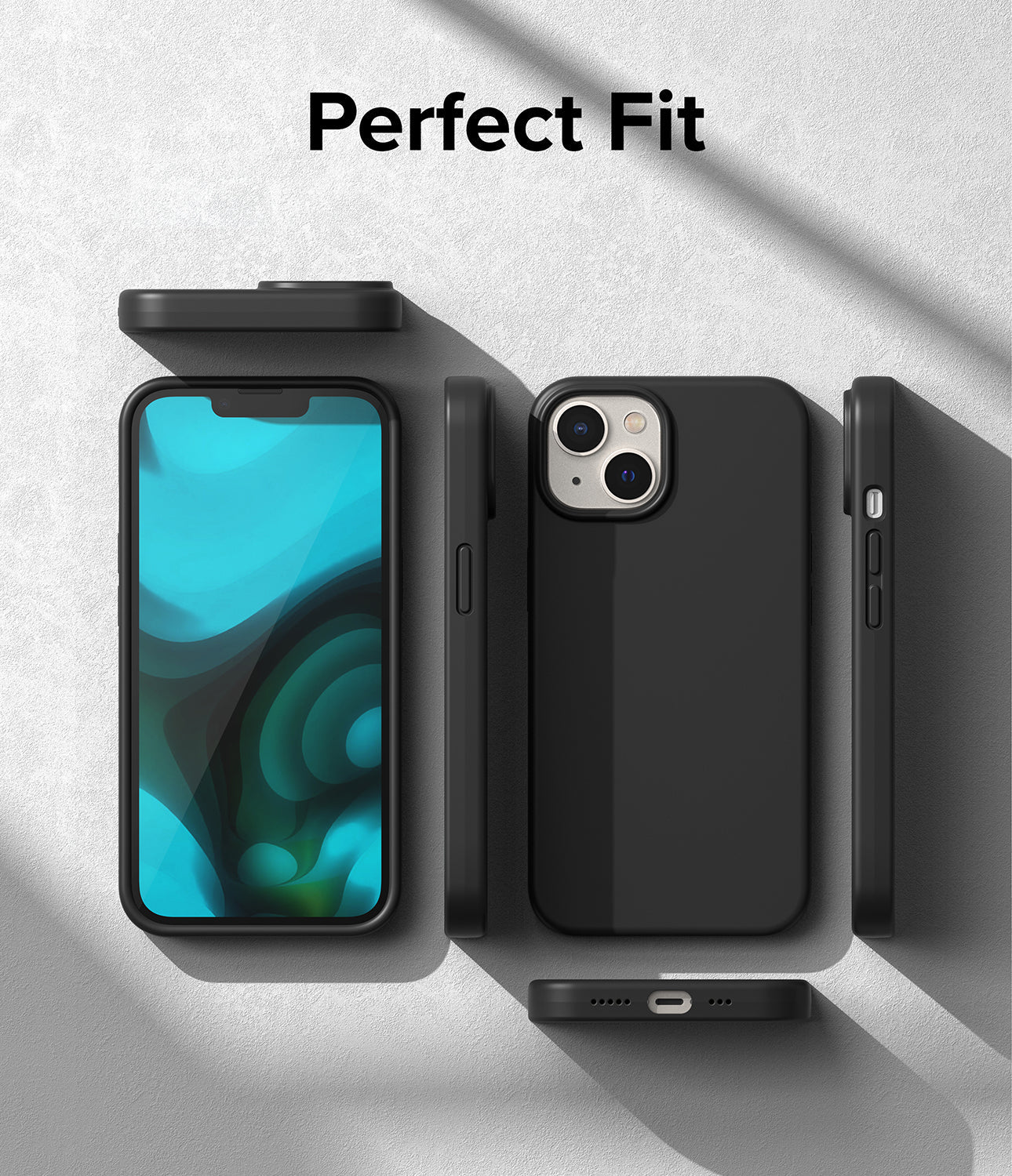 Apple iPhone 14 Case Cover| Silicone Series| Black