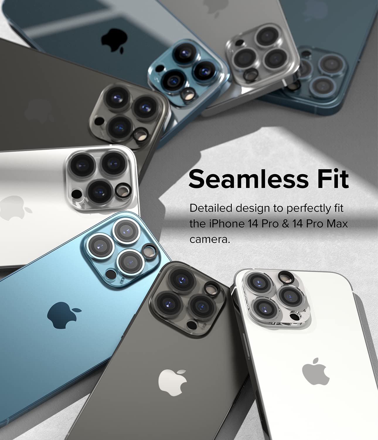 Apple iPhone 14 Pro / 14 Pro Max | Invisible Defender Camera Protector Glass| 2 Pack