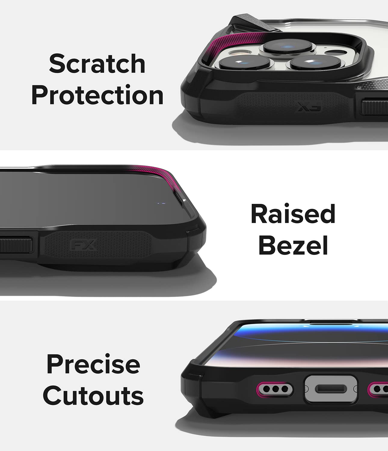 Apple iPhone 14 Pro Max Case Cover| Fusion-X Series| Black