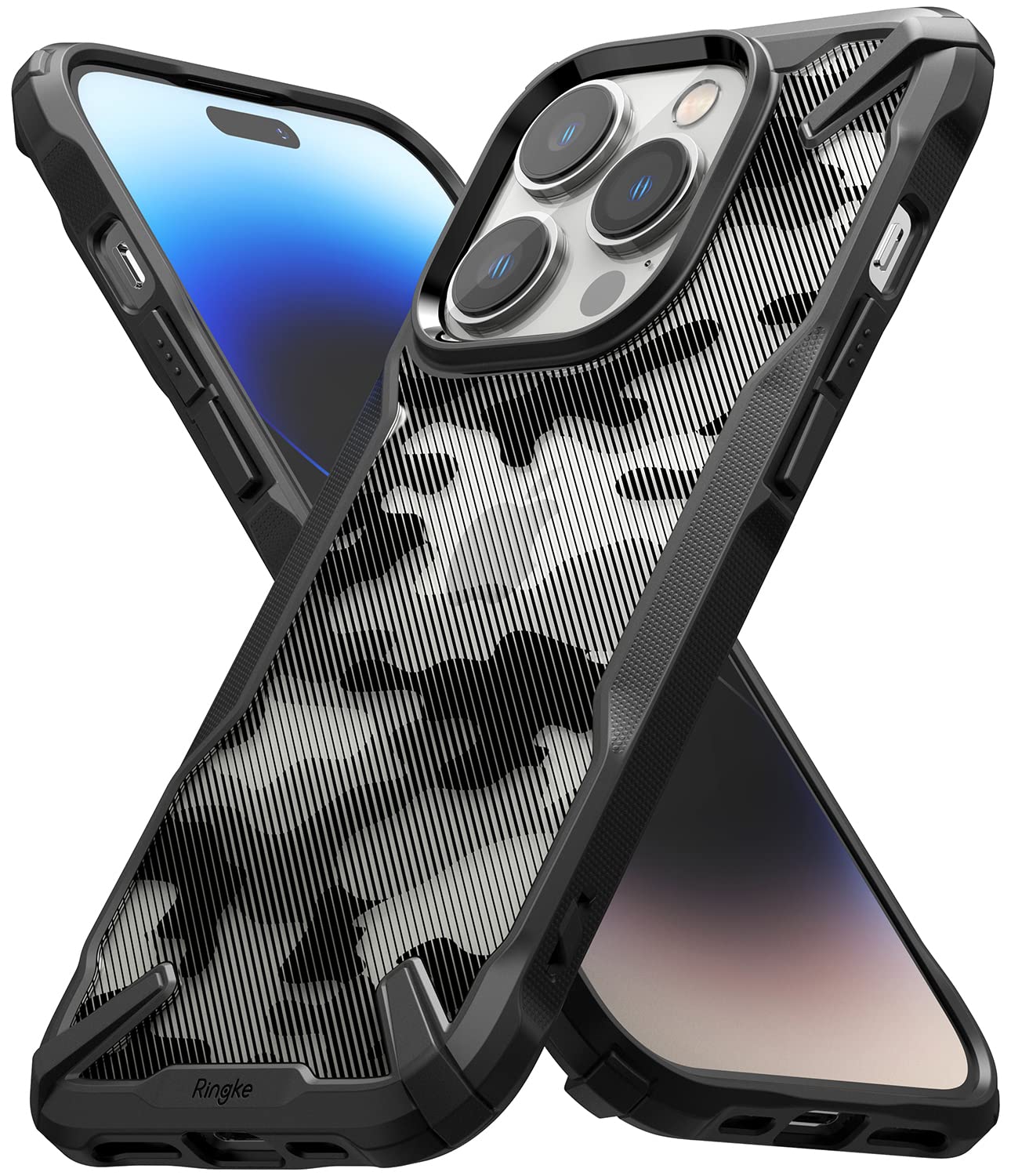 Apple iPhone 14 Pro Max Case Cover| Fusion-X Series| Camo Black
