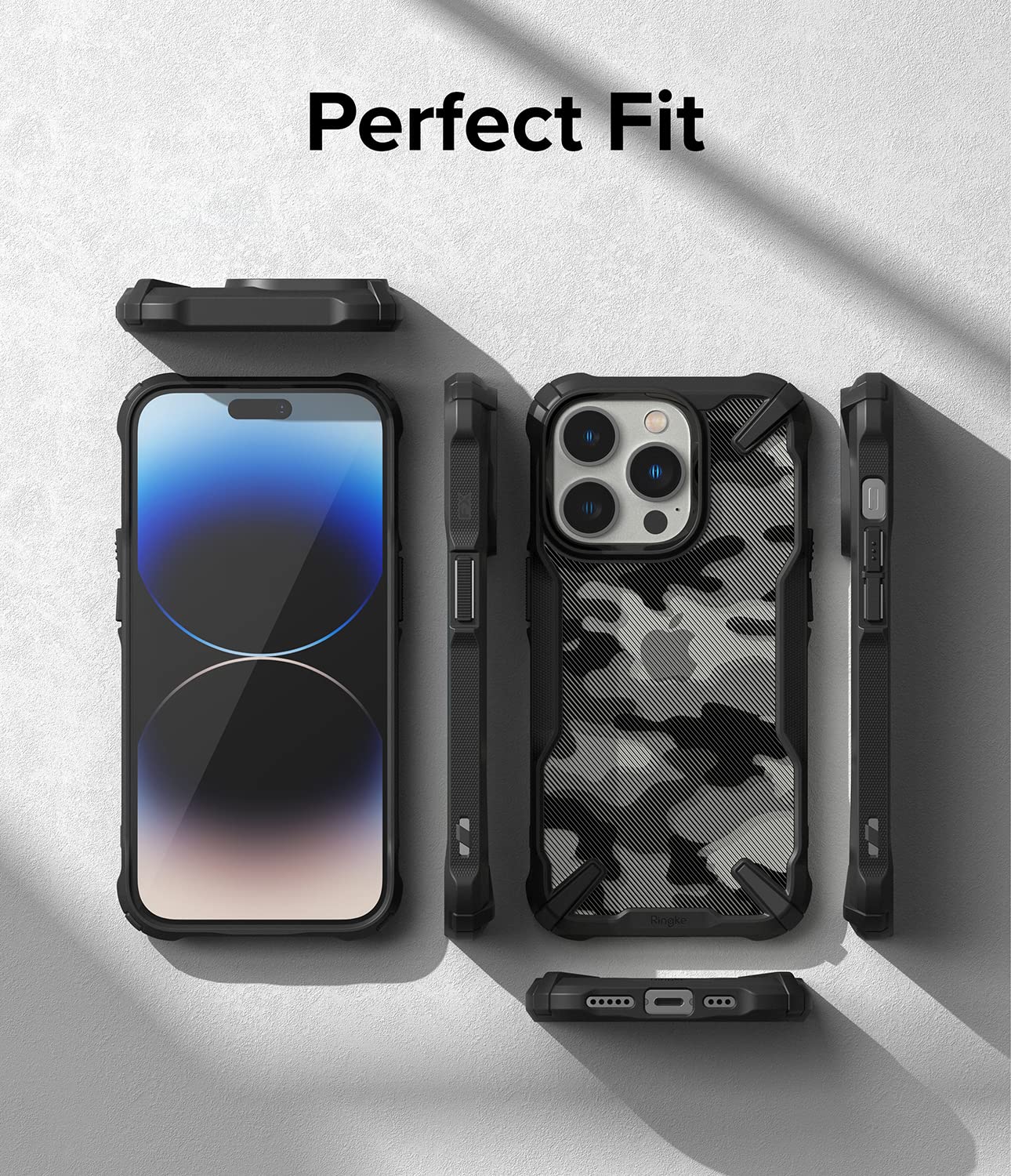 Apple iPhone 14 Pro Max Case Cover| Fusion-X Series| Camo Black