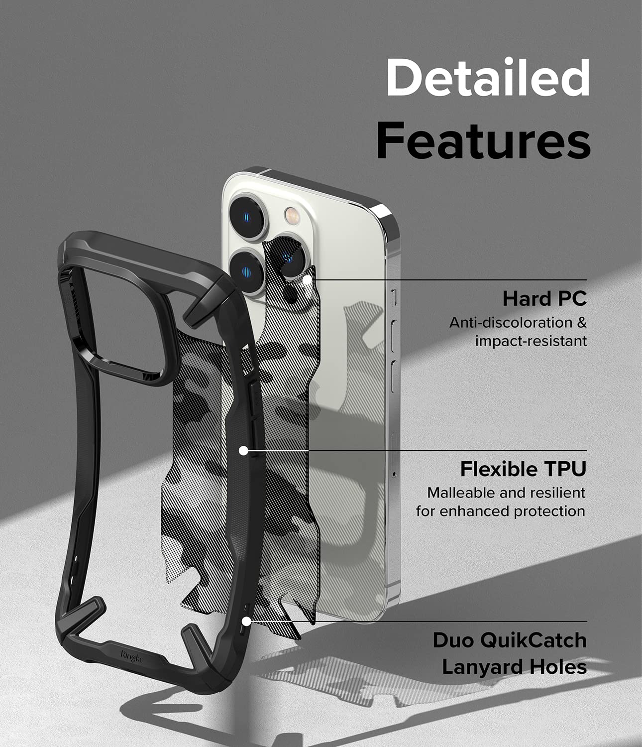 Apple iPhone 14 Pro Max Case Cover| Fusion-X Series| Camo Black