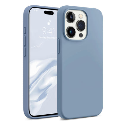 iPhone 15 Pro Case Cover | Liquid Silicone Series | Blue