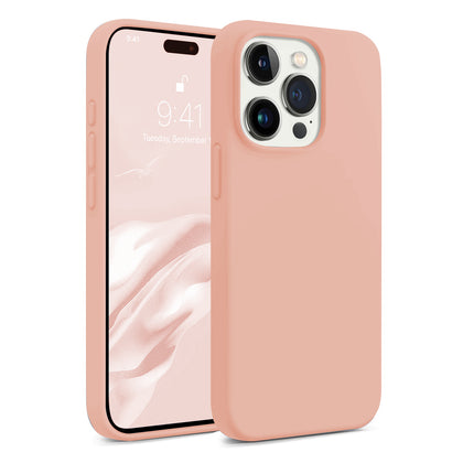 iPhone 15 Pro Case Cover | Liquid Silicone Series | Light Pink