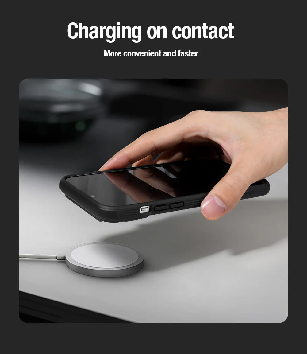 iPhone 15 Pro Max Case Cover | Camshield Pro Magnetic Series | Black