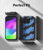 iPhone 15 Pro Max Case Cover |Onyx Design Series |Blue Brush