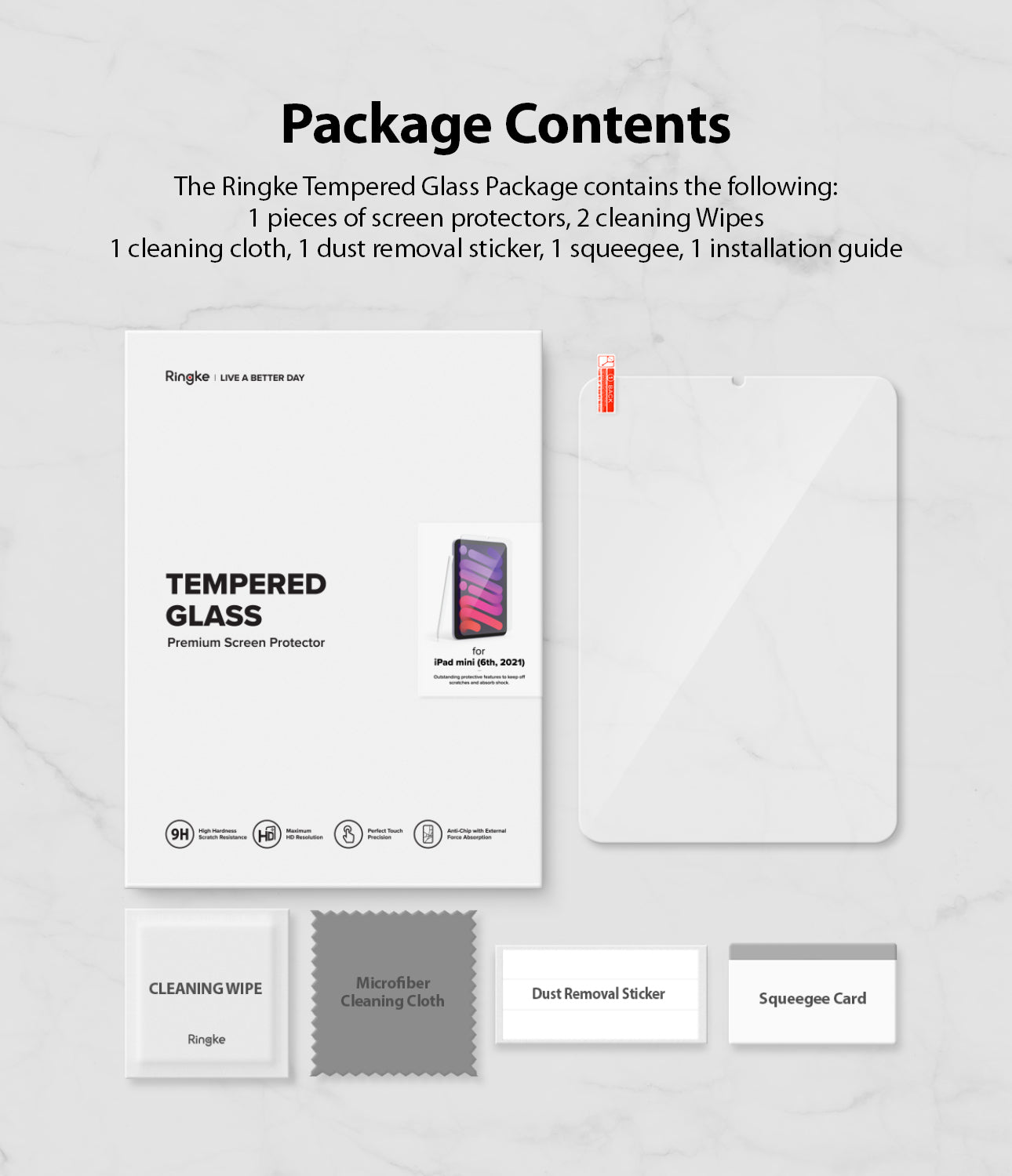 iPad Mini 6th 2021 Screen Protector| Full Cover Tempered Glass