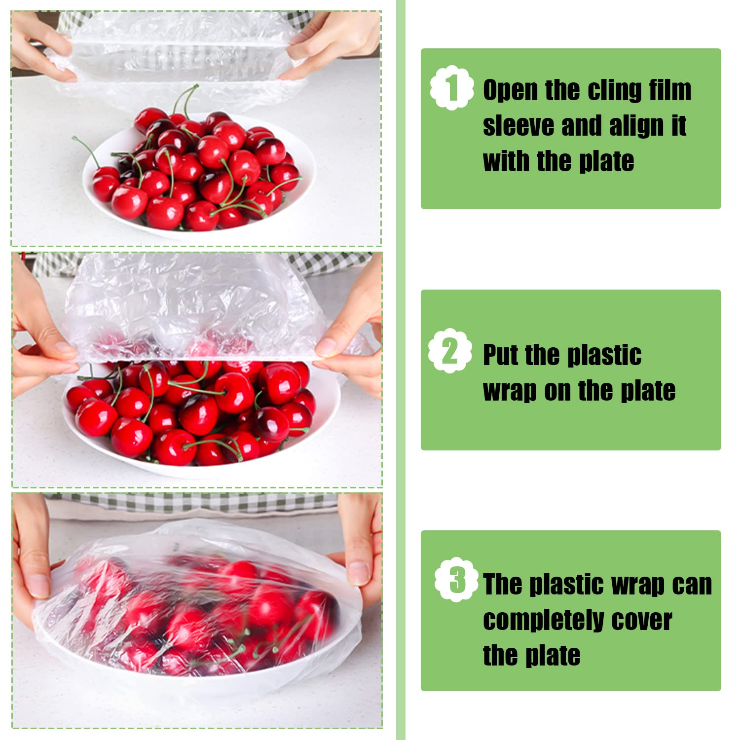 Disposable Elastic Food Storage Covers| Kitchen Wrap Seal Caps (200 Pieces)