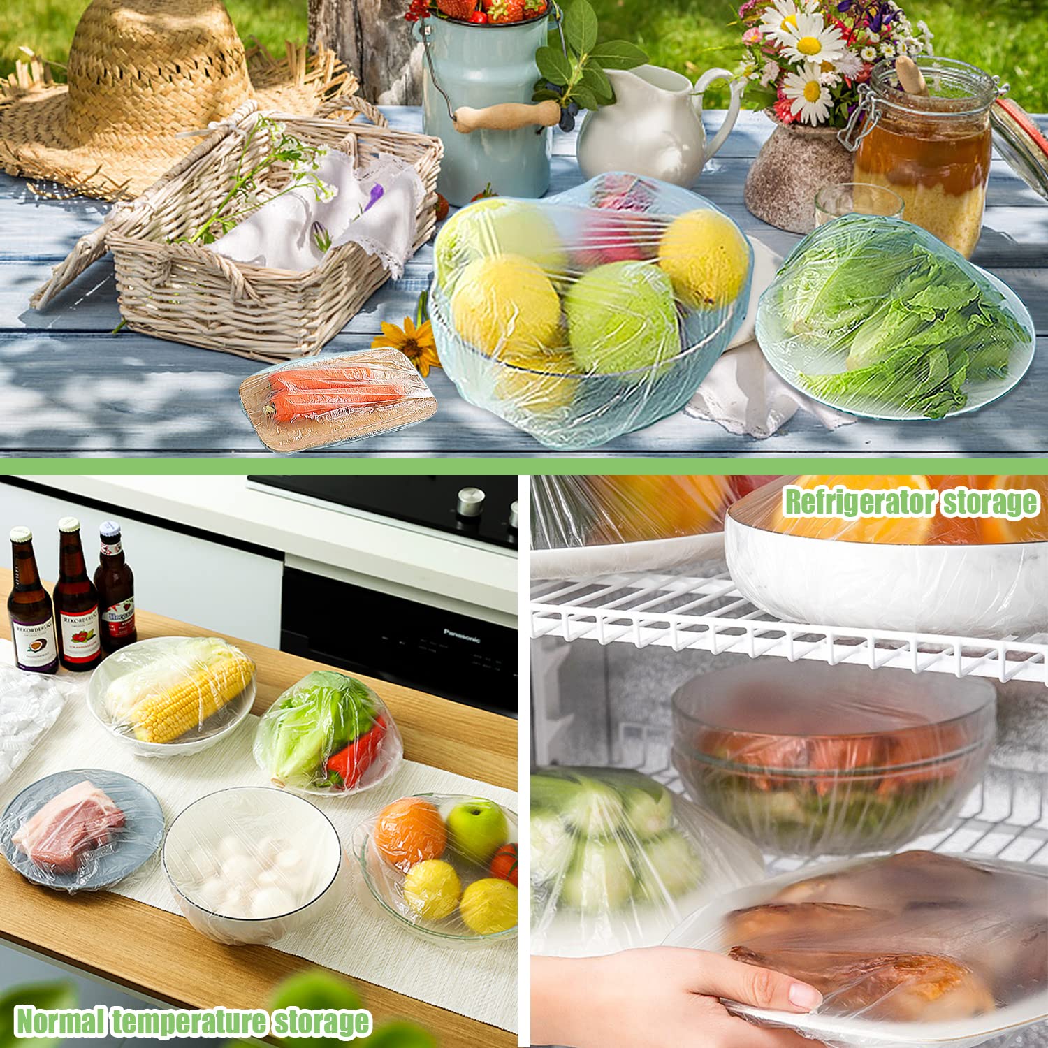 Disposable Elastic Food Storage Covers| Kitchen Wrap Seal Caps (200 Pieces)