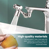 1080° Large-Angle Rotating Robotic Arm Water Nozzle Faucet Adaptor-Silver