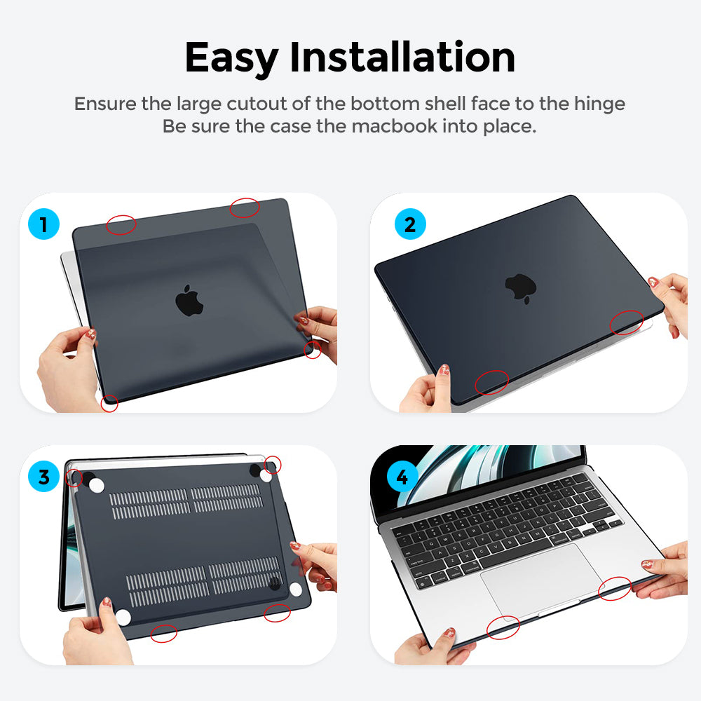 Matte Case Combo | MacBook Pro 14 inch Case 2023 2022 2021 Release M3 A2918 A2992 M2 A2779 M1 A2442 Pro Max Chip | Rock Grey