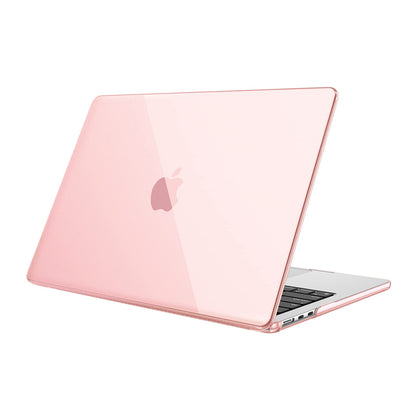 Crystal Clear Case For MacBook Air 13.6 inch Case 2024 2022 Release M3 A3113 A2681 M2 with Liquid Retina Display Touch ID, Hard Protective Plastic Hard Shell Cover - Pink