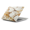 Marble Pattern Case For MacBook Air 13.6 inch Case 2024 2022 Release M3 A3113 A2681 M2 with Liquid Retina Display Touch ID,  White & Gold Marble