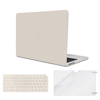 Matte Case For MacBook Air 13.6 inch Case 2024 2022 Release M3 A3113 A2681 M2 with Liquid Retina Display Touch ID, Hard Protective Plastic Hard Shell Cover - Rock Grey