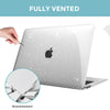 Glitter Bling Case for MacBook Pro 13.3 inch Case 2020- 2016 Release Model A1706 A1708 A1989 A2159 A2289 A2251 A2338 Laptop Hard Shell Cover White