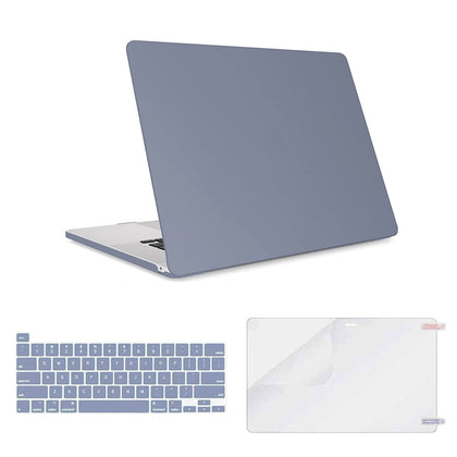 Matte Case For MacBook Pro 13 inch M2 2022-2016 A2338 M1 A2251 A2289 A2159 A1989 A1708 A1706 Casel&Keyboard Skin&Screen Protector- Lavender Grey