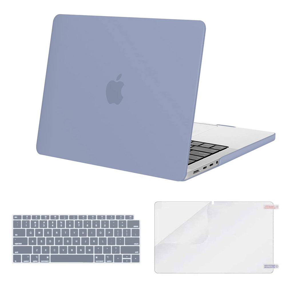 Matte Case Combo | MacBook Pro 14 inch Case 2023 2022 2021 Release M3 A2918 A2992 M2 A2779 M1 A2442 Pro Max Chip | Lavender Grey