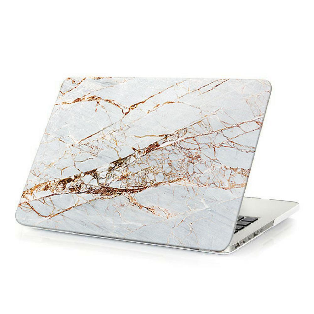 Hard Case for Macbook Pro 16 Inch Cover 2019 UV Printed Compatible with A2141 White Marble
