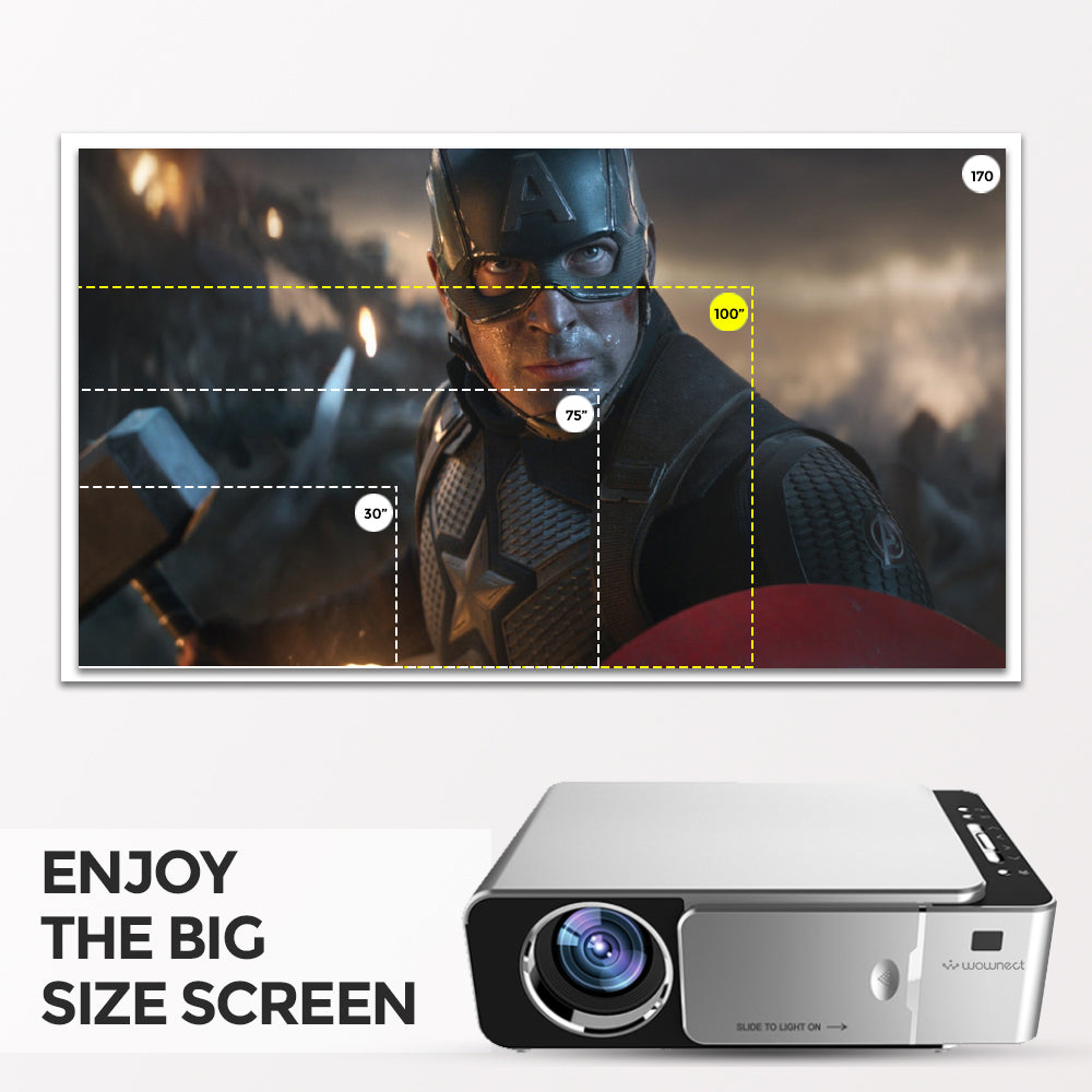 Android Projector |3500 Lumens/Screen Size upto 120 inch| Native Res 720P|Bluetooth Wifi Projectors