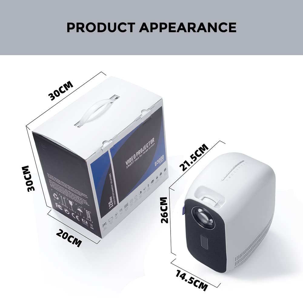 Full HD Projector 4K LED [Screen Size Up to 300