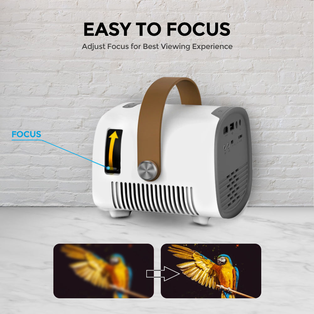 Mini Projector |2500 Lumens/Screen Size upto 100 inch|Native Res 800x480P| Home Theater Portable Projectors