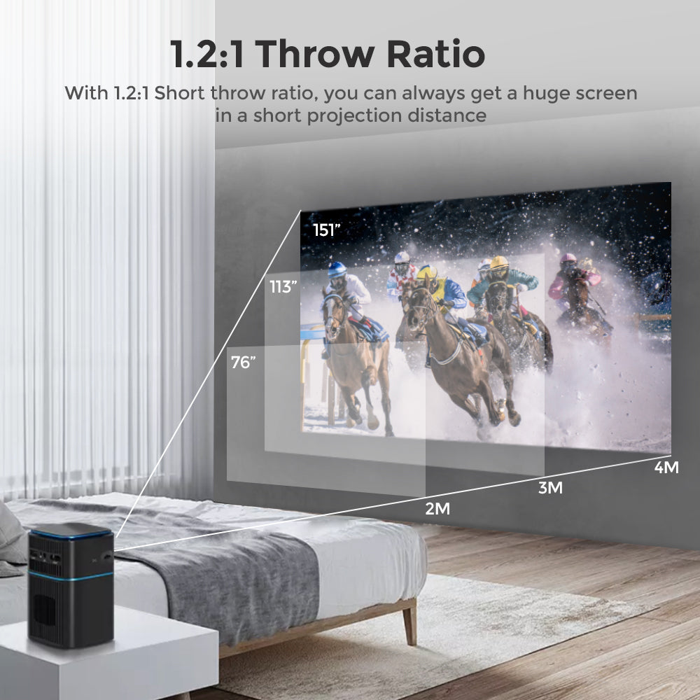 Android DLP Projector |150 ANSI/Screen Size upto 120inch|Battery 7000maH Download Apps Bluetooth Wifi Mini Projectors