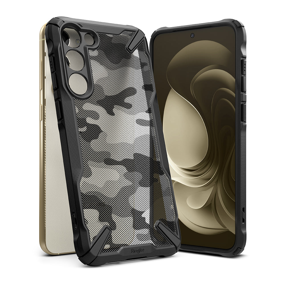 Samsung Galaxy S23 Plus Case Cover | Fusion-X Series | Camo black