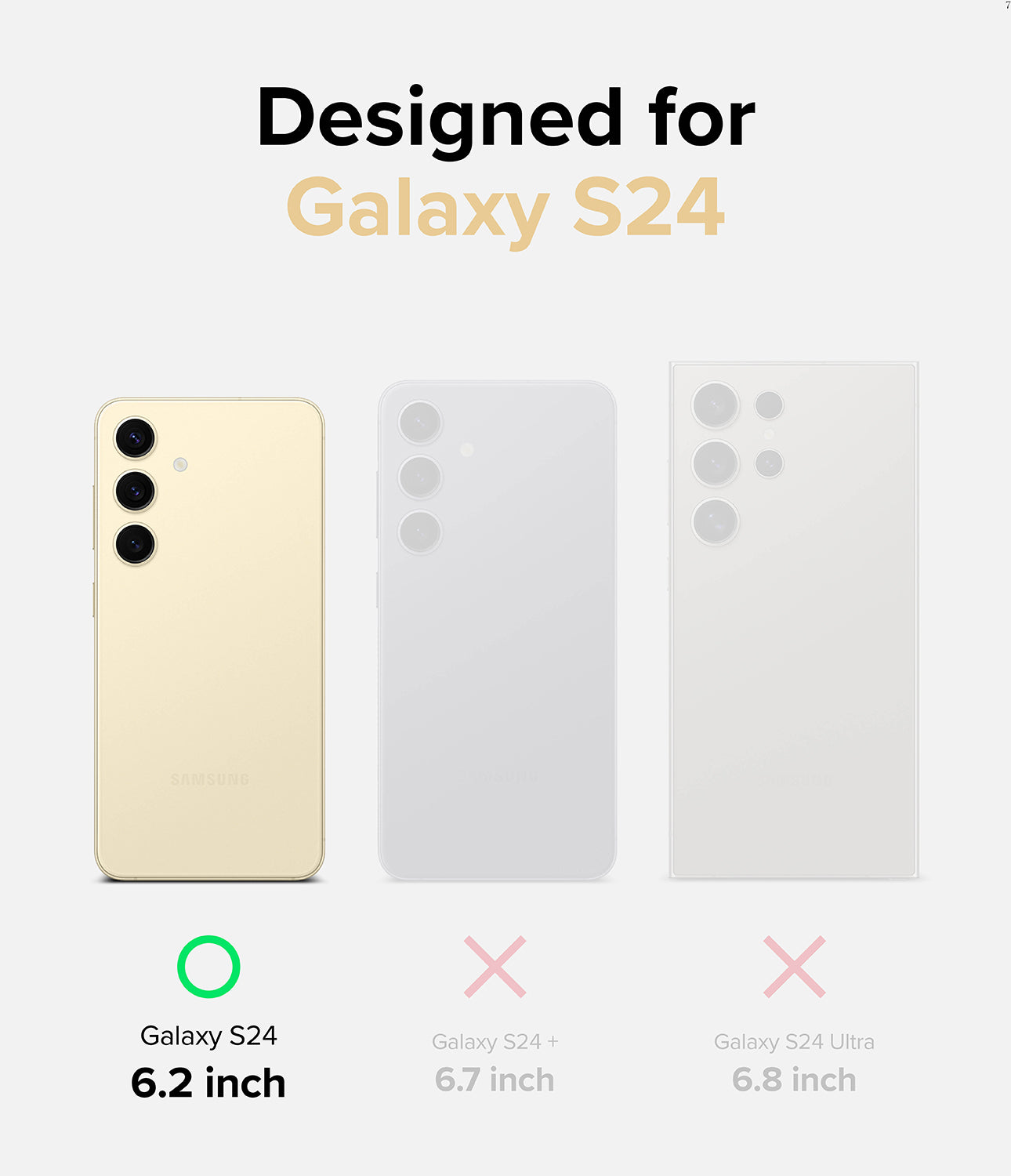 Samsung Galaxy S24 Camera Lens Frame Glass | Camera Lens Frame Glass Series |Black