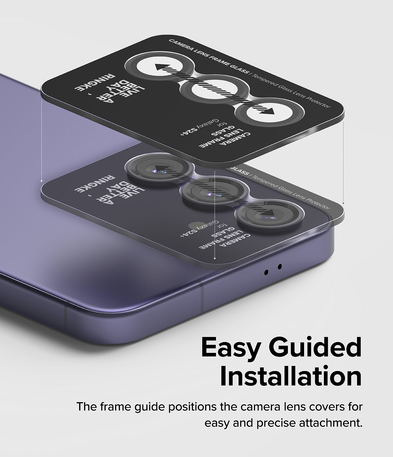 Samsung Galaxy S24 Plus Camera Lens Frame Glass | Camera Lens Frame Glass Series |Black