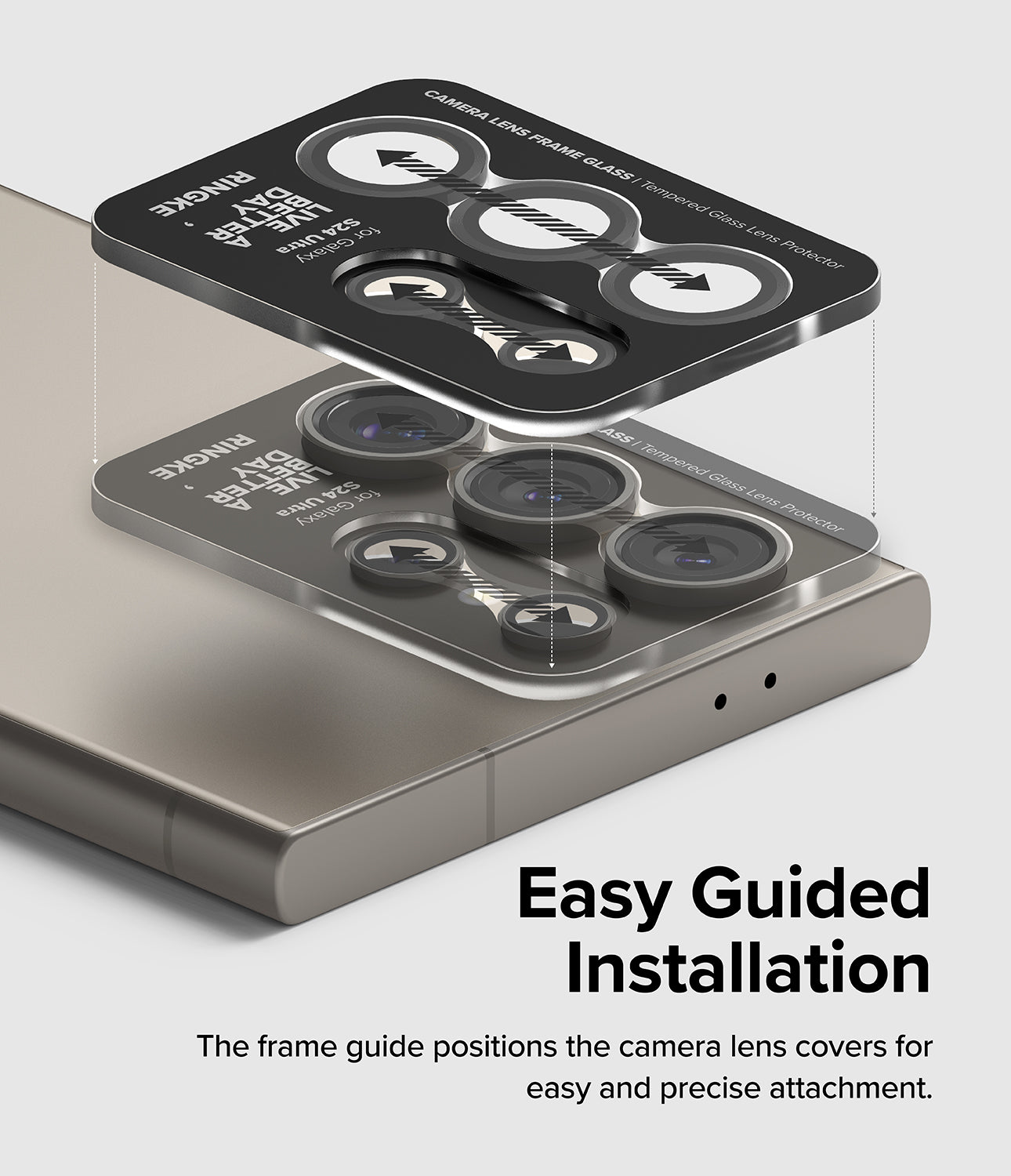 Samsung Galaxy S24 Ultra Camera Lens Frame Glass | Camera Lens Frame Glass Series |Black