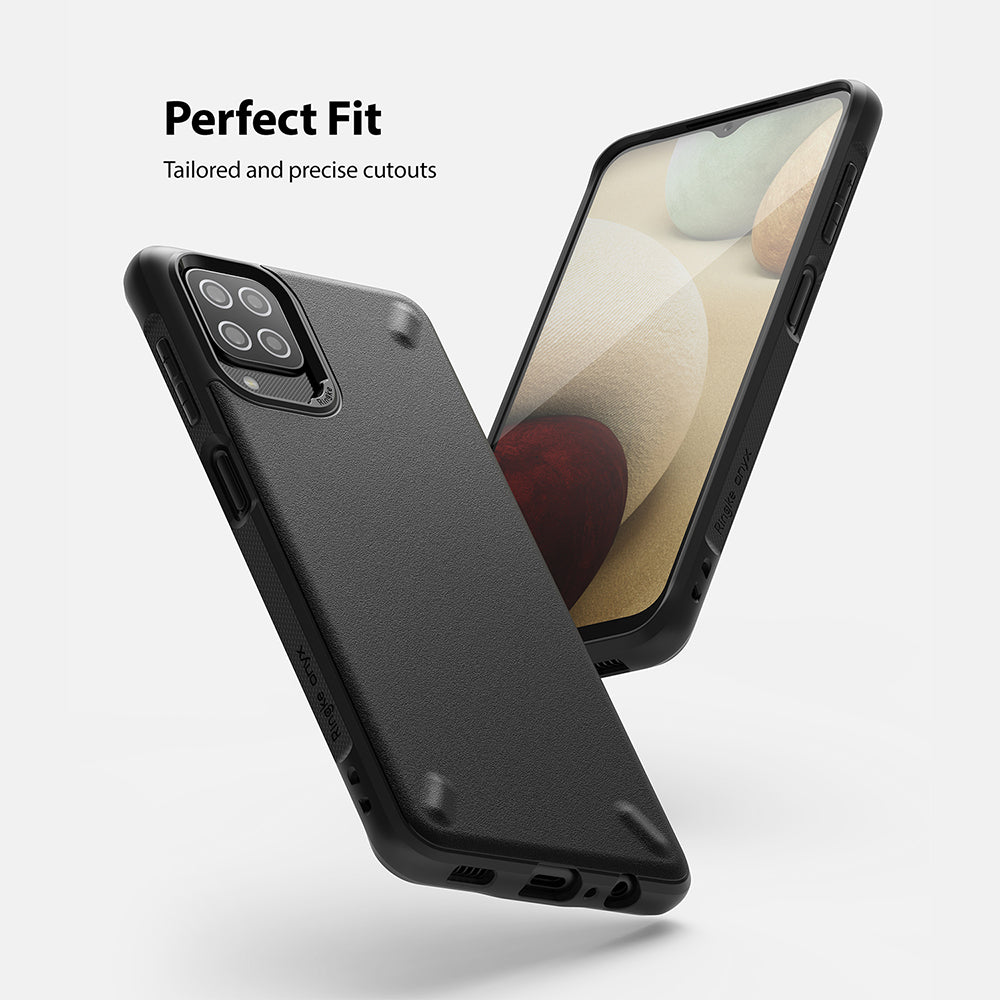 Samsung Galaxy A12 / A02 Case Cover | Onyx Series | Black