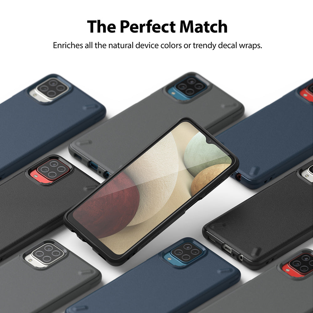 Samsung Galaxy A12 / A02 Case Cover | Onyx Series | Black