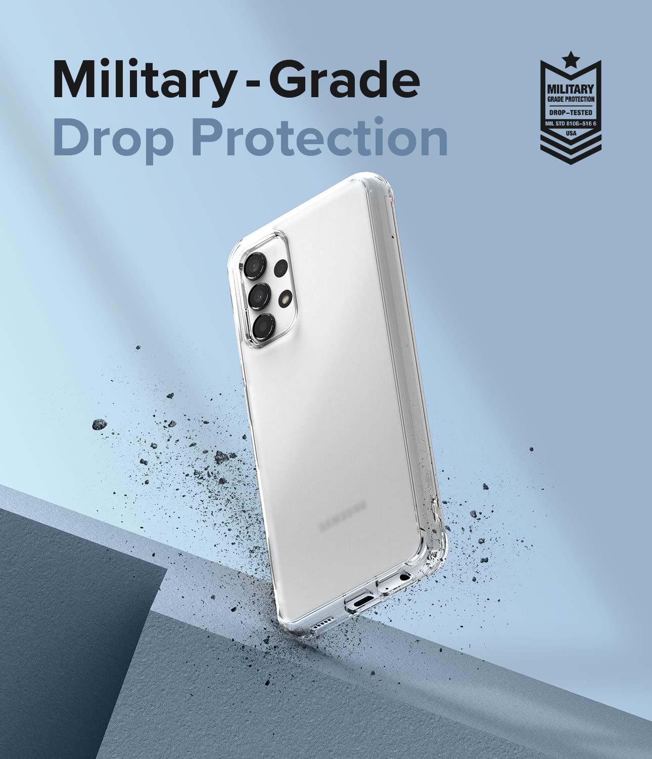 Samsung Galaxy A13 4G Case Cover| Fusion Series| Matte Clear