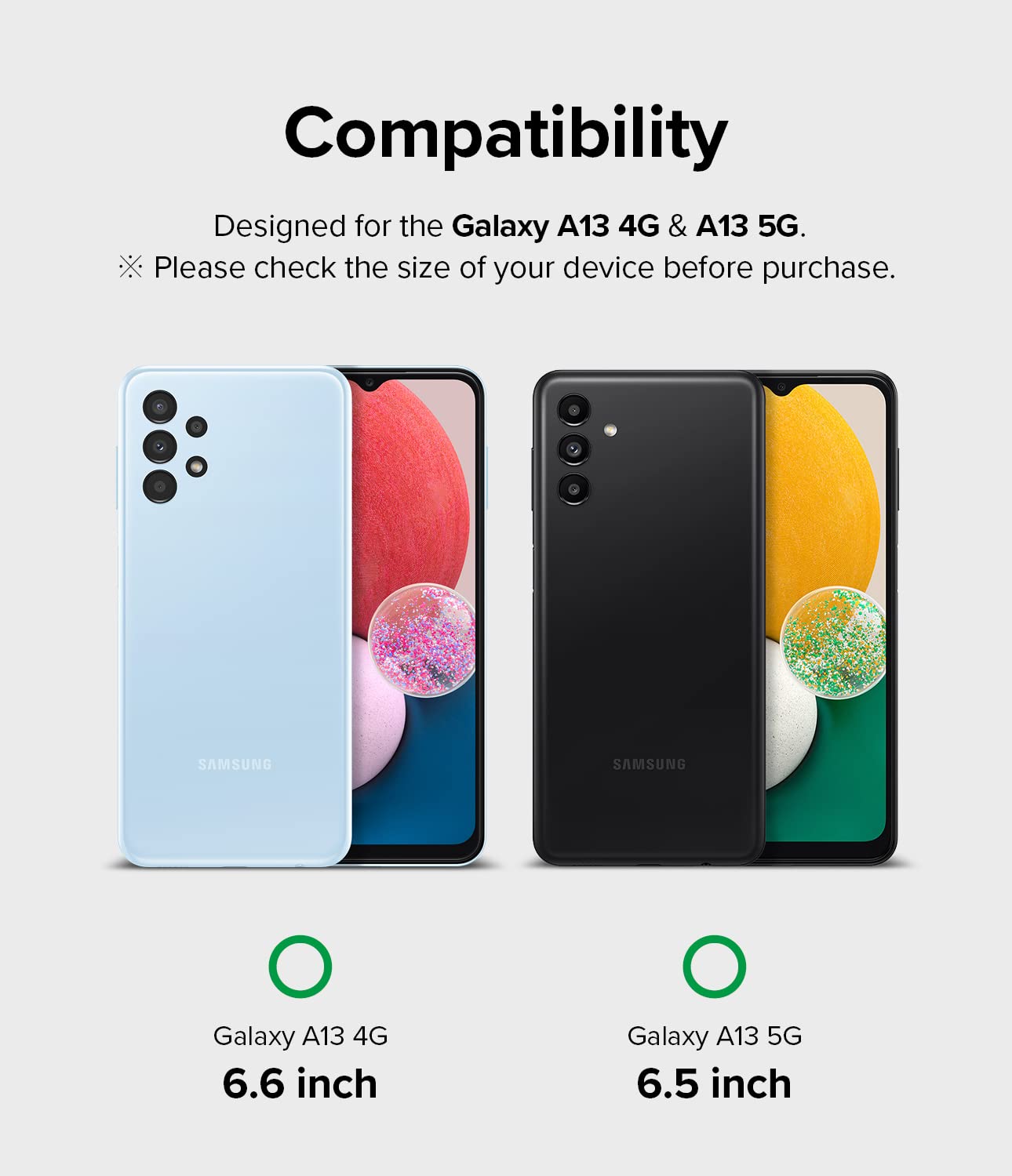 Samsung Galaxy A13 4G / A13 5G Screen Protector| Full Cover Tempered Glass| 2 Pack