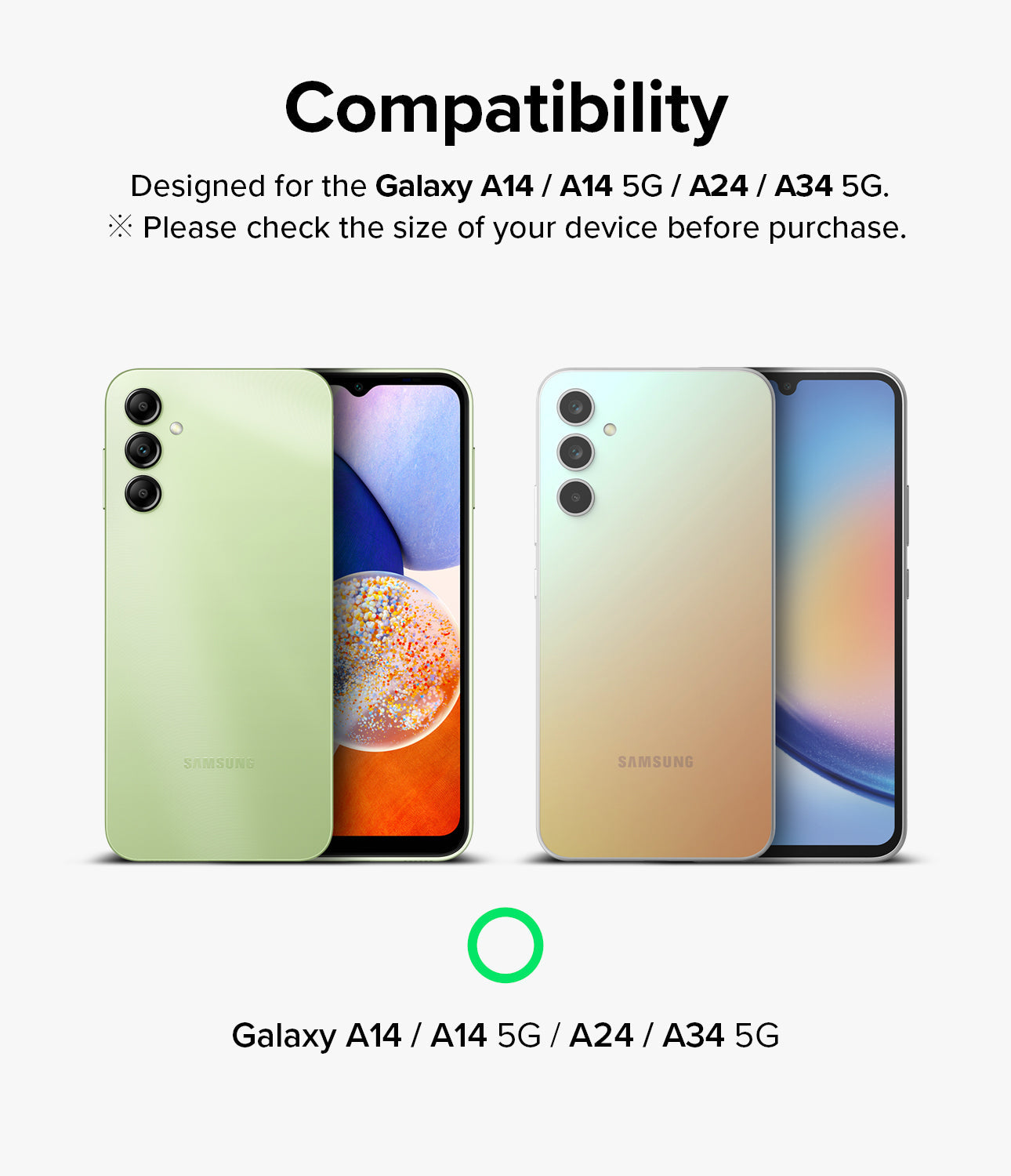 Samsung Galaxy A14 / A24 / A34 Lens Protector | Camera Lens Frame Glass  |