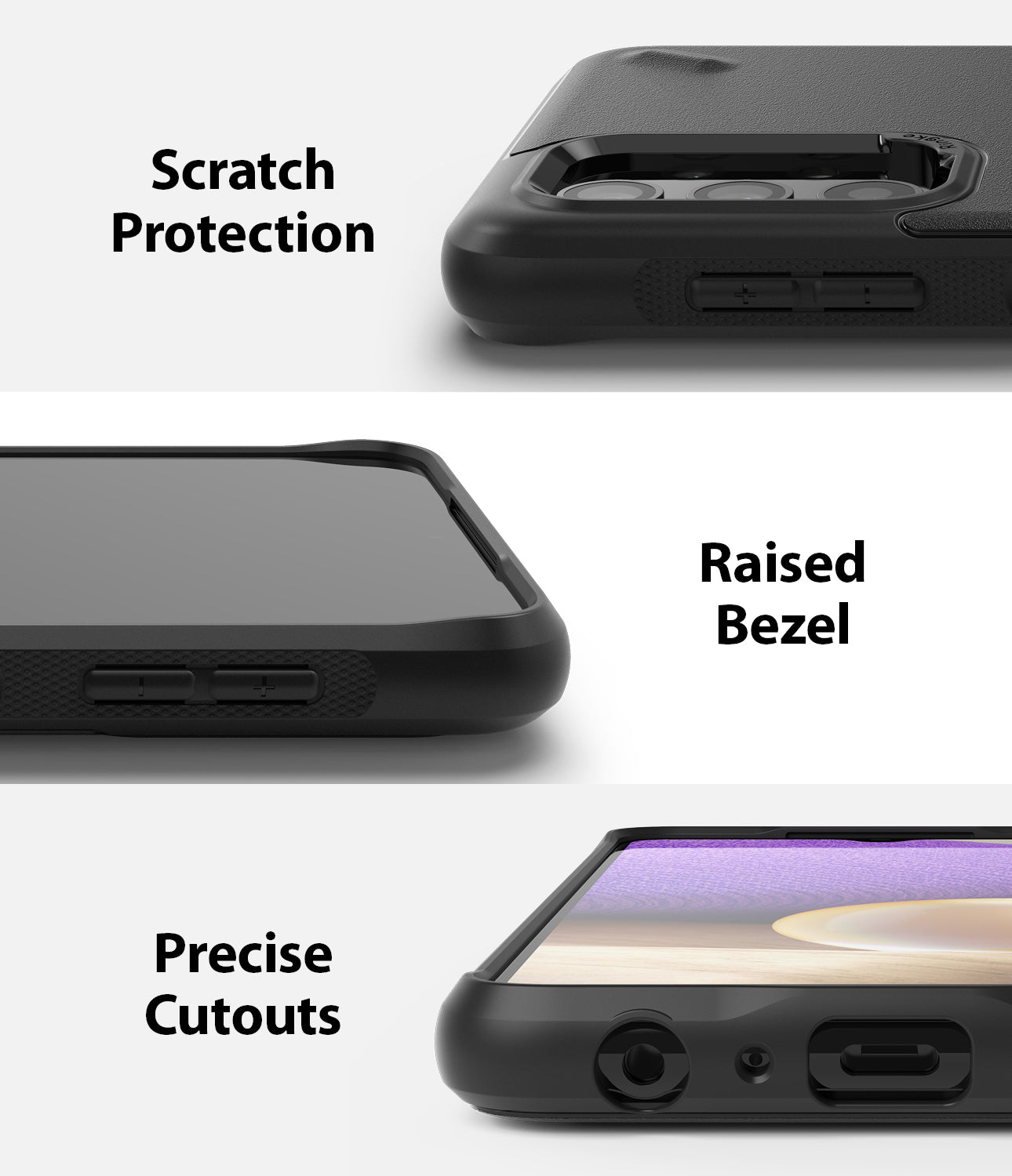 Samsung Galaxy A32 5G Case Cover| Onyx Series -X Design| Black