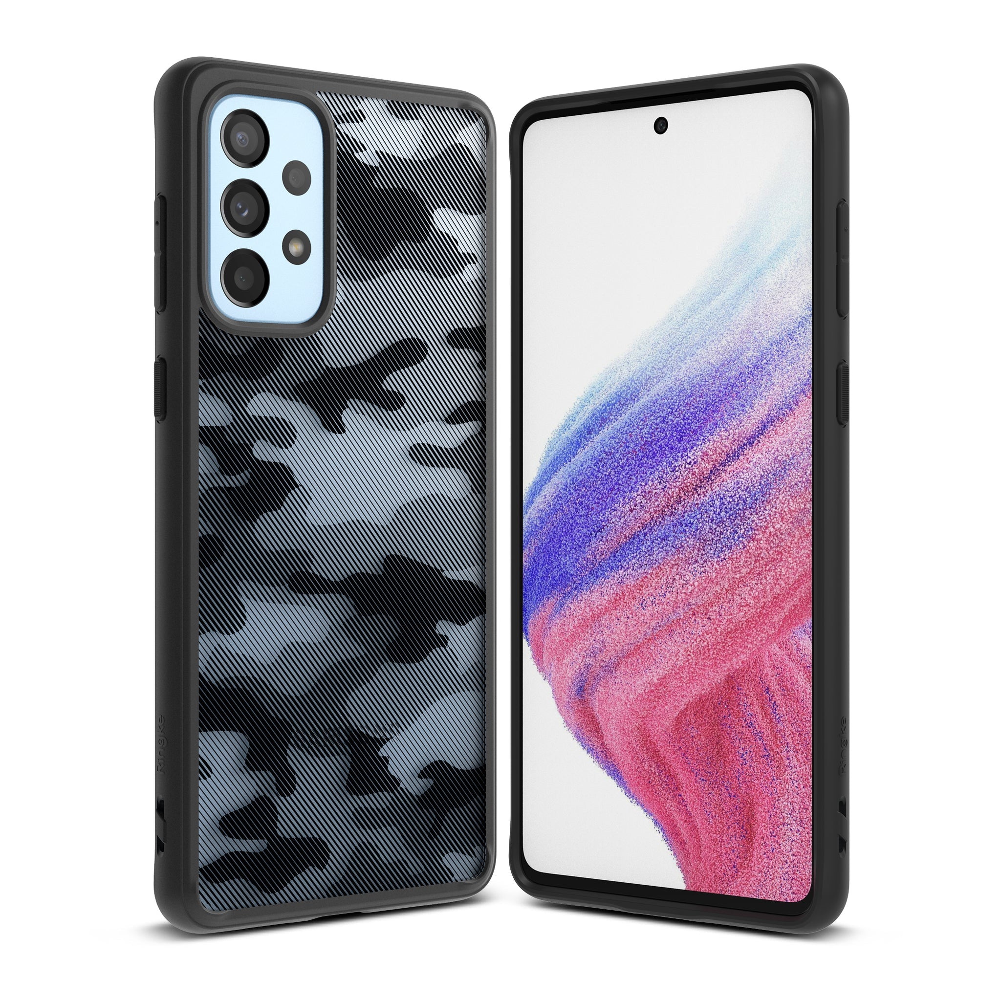 Samsung Galaxy A53 5G Case Cover| Fusion Series| Matte Camo Black