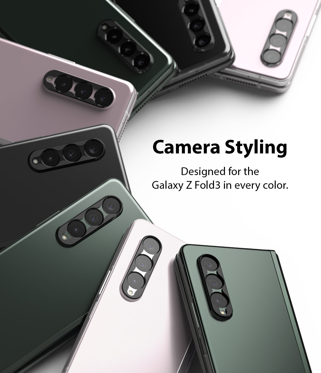 Samsung Galaxy Z Fold 3 Lens protectors| Camera Styling| Black